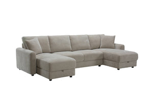 Aurora U-Shape Sofa with Footstool