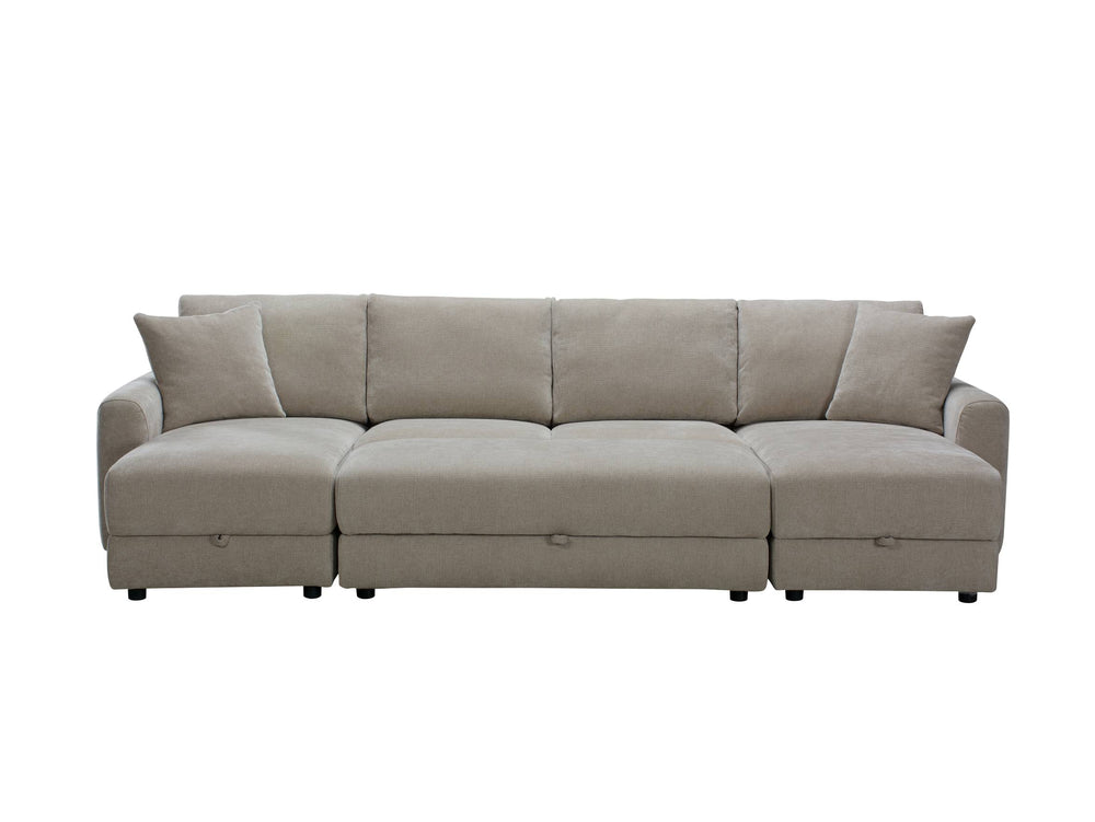 Aurora U-Shape Sofa with Footstool