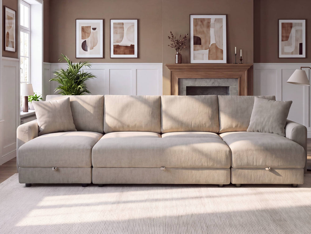Aurora U-Shape Sofa with Footstool