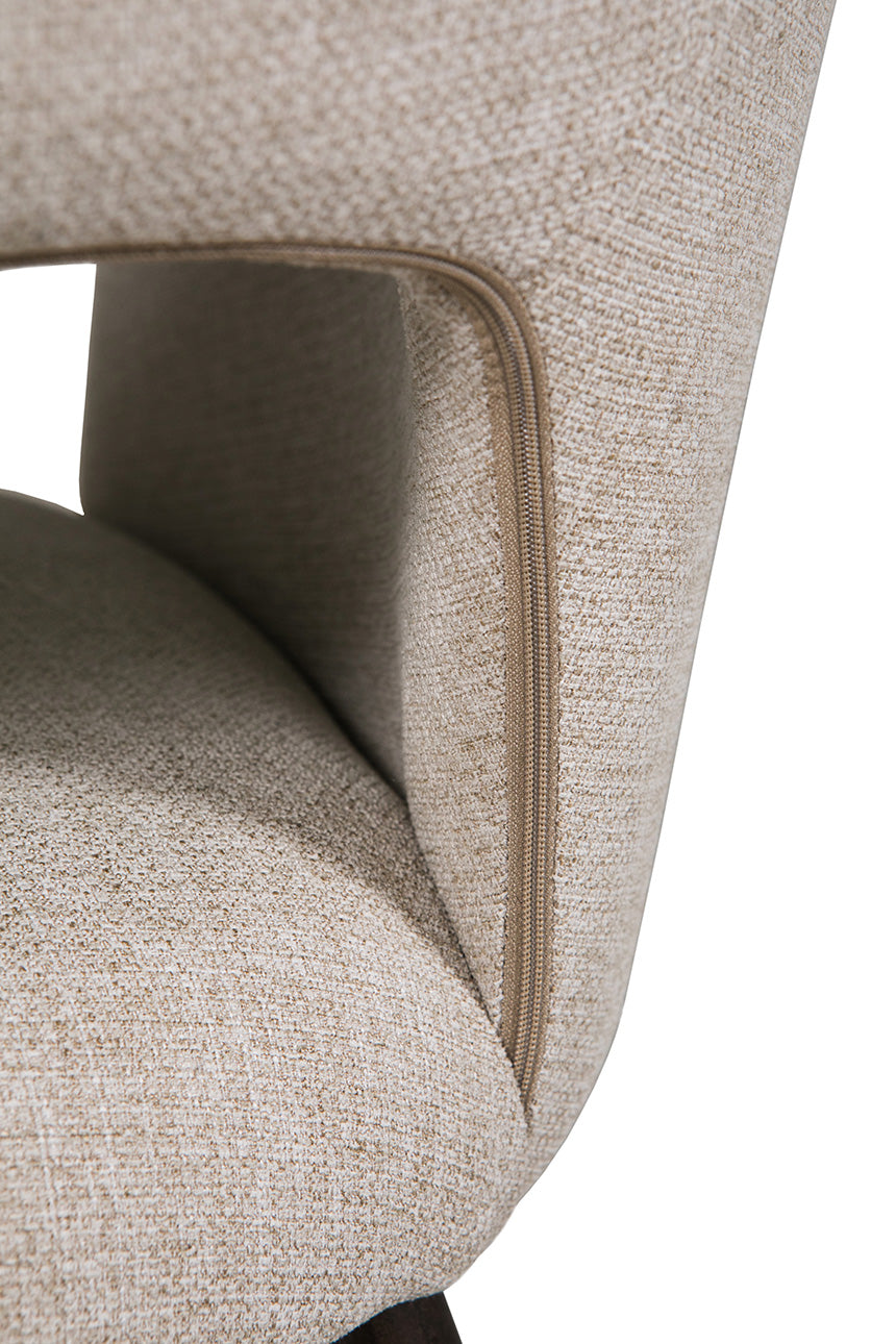 Everest Fabric Dining Chairs - Natural (Sold in Pairs)