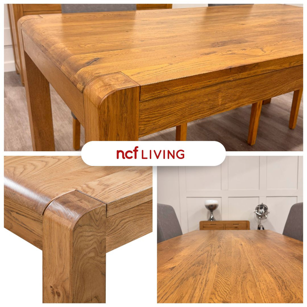 Images of the Milan Oak Dining Table 180x90cm