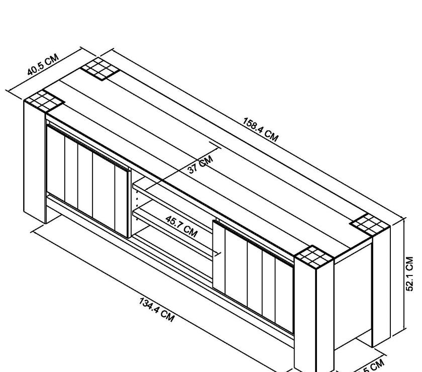 Landon Fumed Oak Entertainment Unit