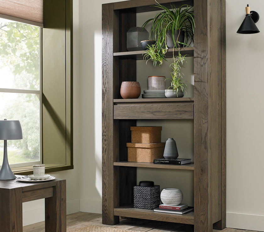 Landon Fumed Oak Open Display Unit