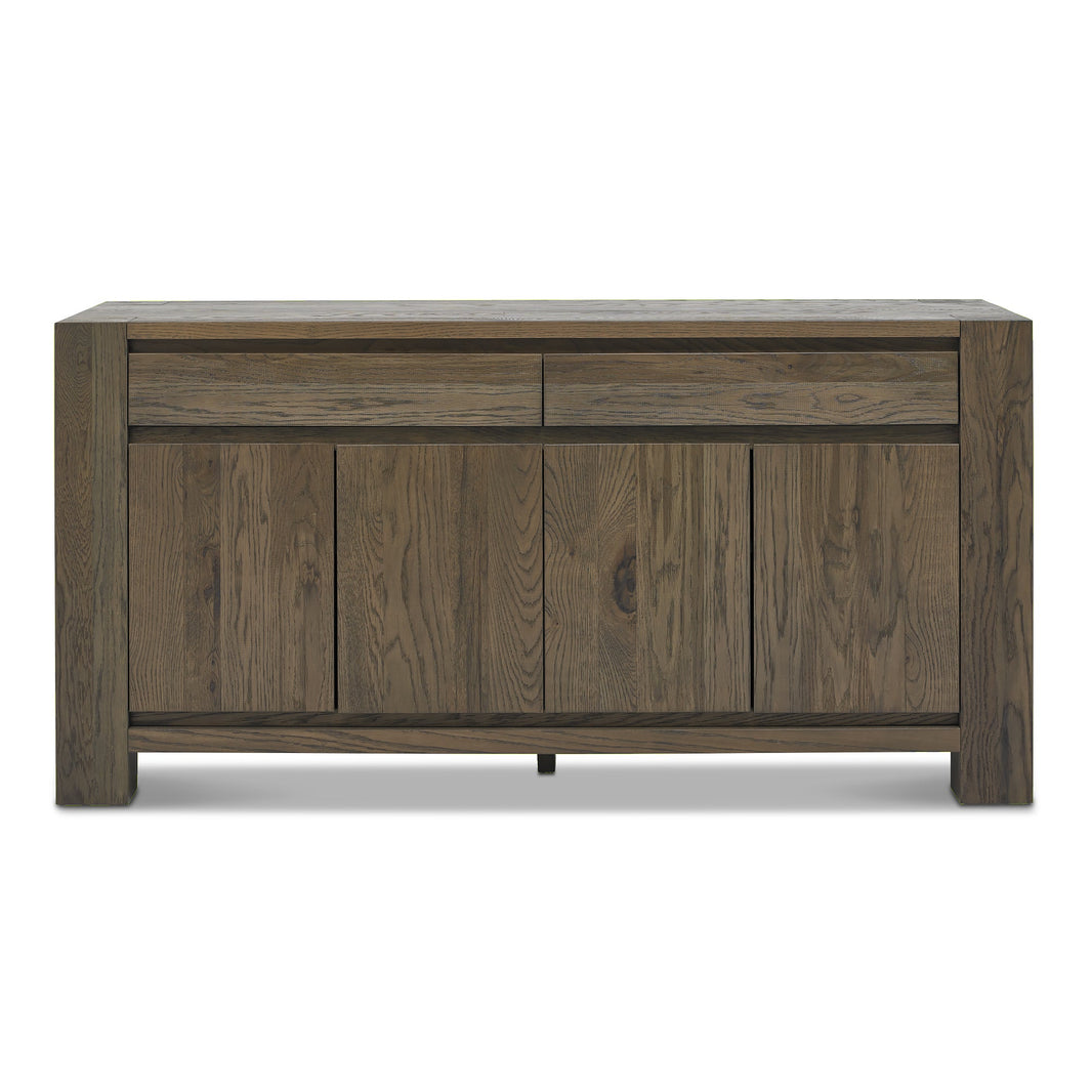 Front view of the Landon Fumed Oak Sideboard