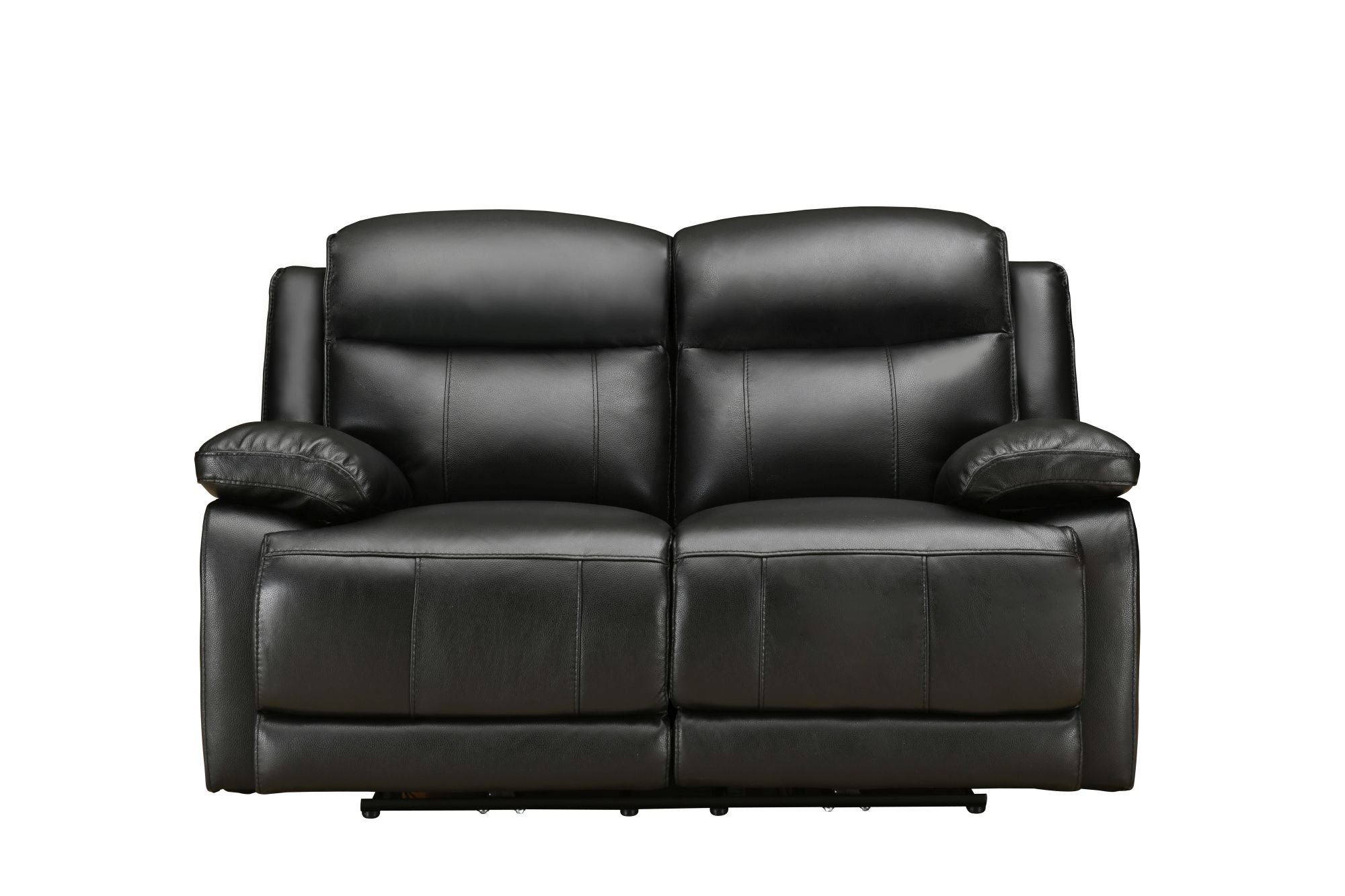 Montana 2 Seater Leather Recliner Sofa  in Black