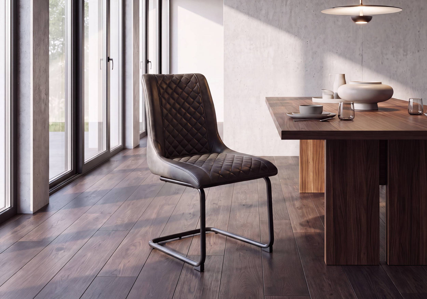 Set of 2 Boston Cantilever Dining Chairs