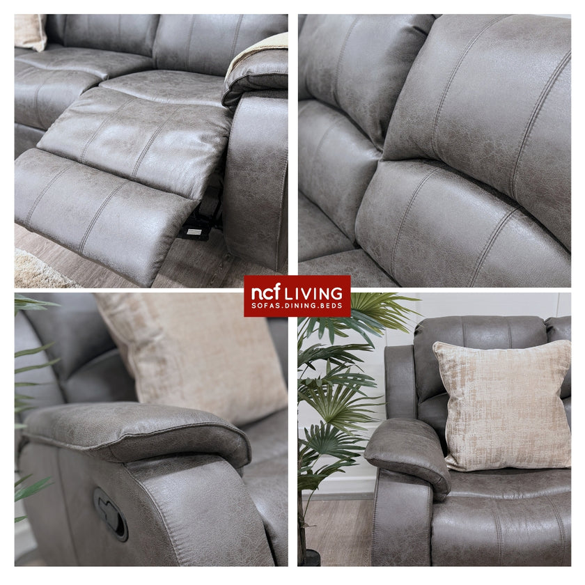 Images of the Danube 3 Seater Recliner Sofa