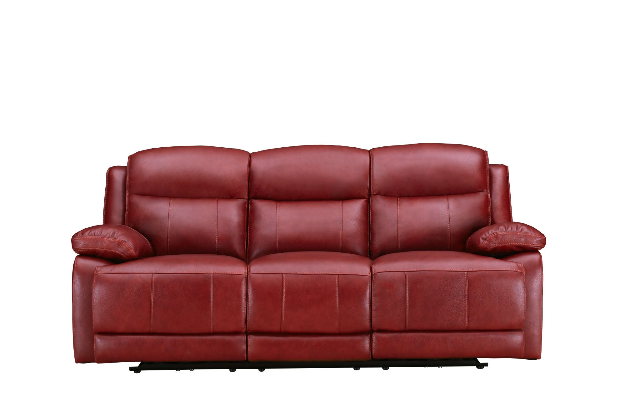 Montana Luxury 3-Seater Leather Sofa with Dual Power Recliners & Adjustable Power Headrest