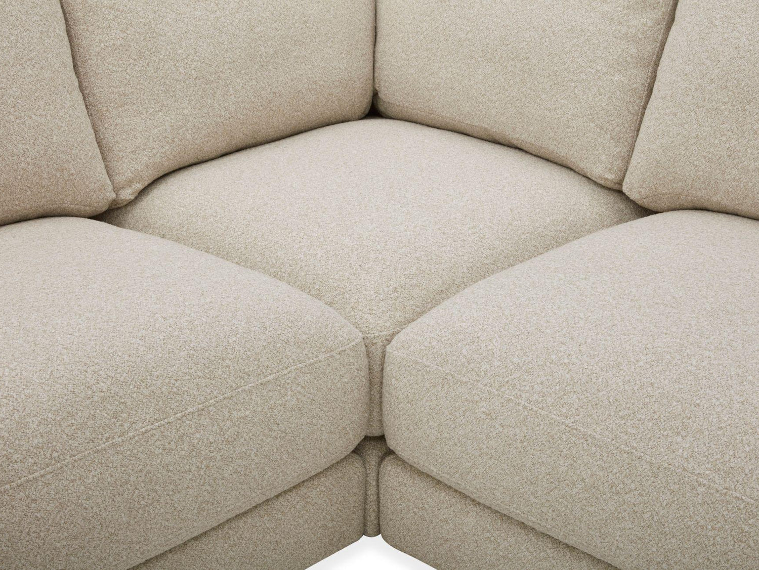 Cloud 2 Corner 2 Modular Static Sofa with Stool