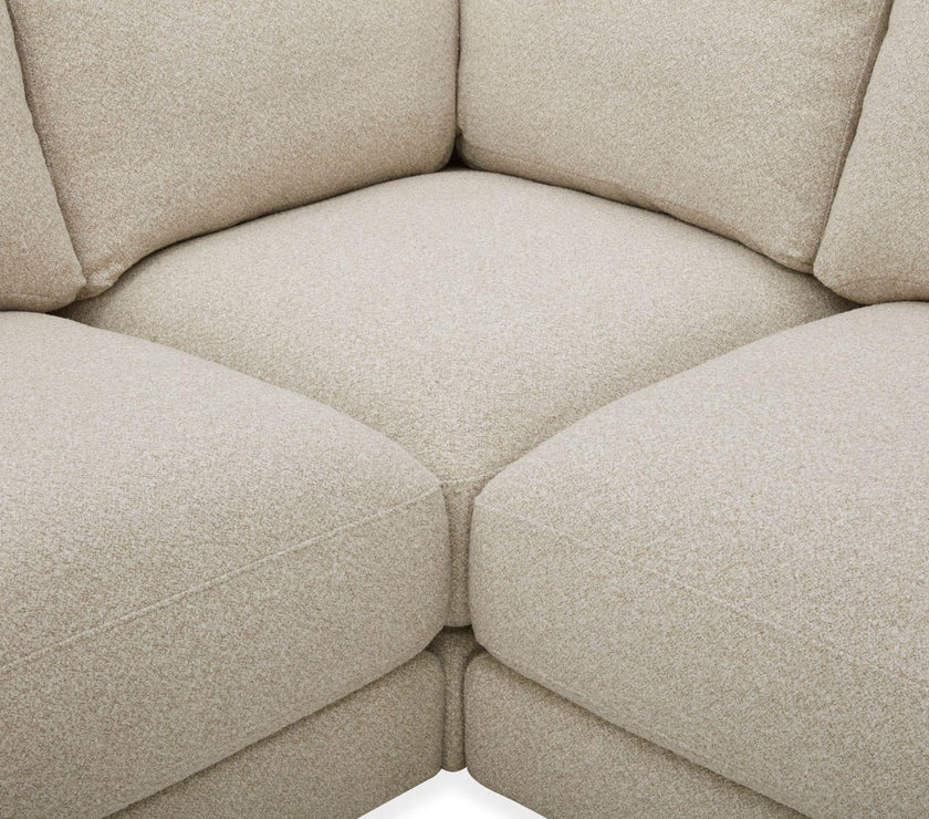 Cloud 2 Corner 2 Modular Static Sofa with Stool