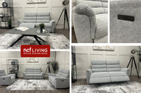 Collage of the Portland Power Recliner Sofa Set.