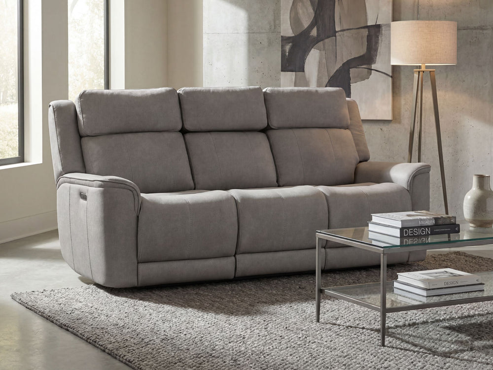 Paramount Luxe 3 Seater Power Headrest/Recliner Sofa with Dropdown Table