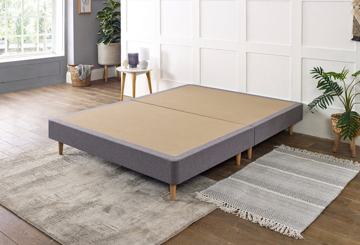 William Night Low Divan Bed Base On Wooden Legs