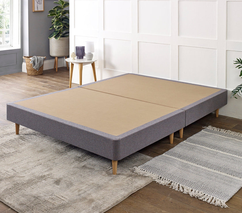 William Night Low Divan Bed Base On Wooden Legs