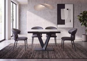 Eden Extending Dining Table and 4 Dining Chairs