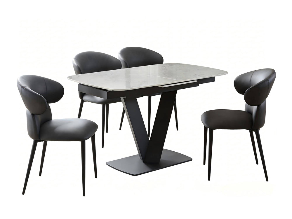 Eden Extending Dining Table and 4 Dining Chairs