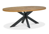 Elliot Rustic Oak Oval Dining Table