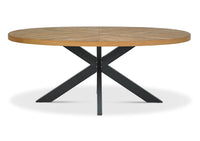 Elliot Rustic Oak Oval Dining Table