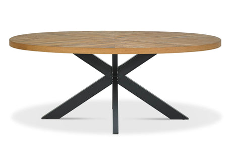 Elliot Rustic Oak Oval Dining Table