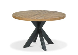 Elliot Rustic Oak Round Dining Table