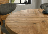 Elliot Rustic Oak Round Dining Table