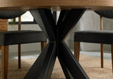 Elliot Rustic Oak Oval Dining Table