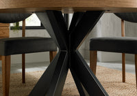 Elliot Rustic Oak Round Dining Table