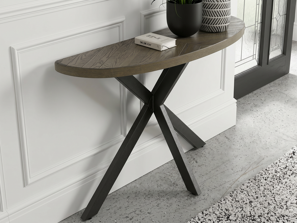 Elliot Fumed Oak Console Table