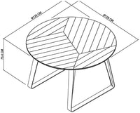 The dimensions of the Henderson Round Dining Table.