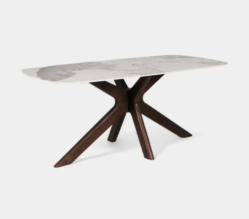 Angled view of the Everest Dining Table