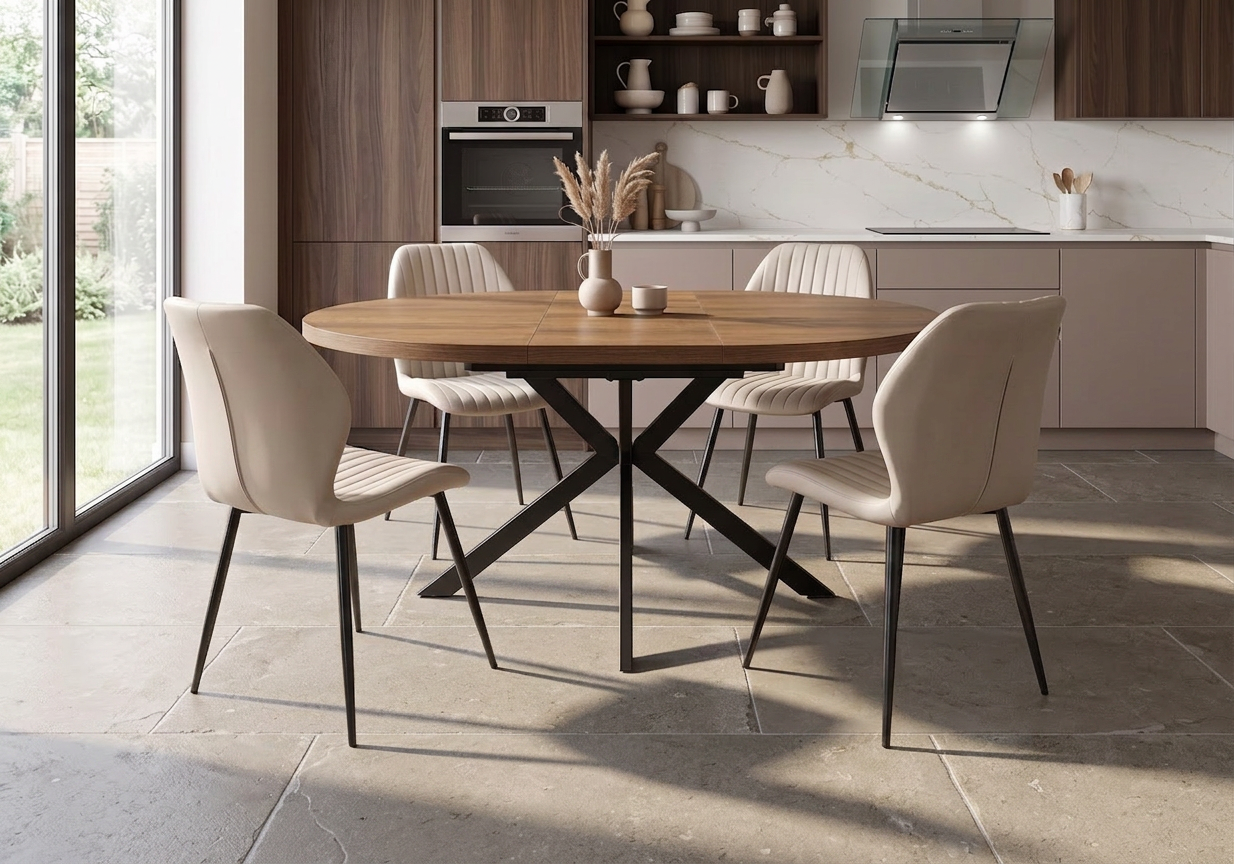 Pandora Dining Table and Four Chairs Set