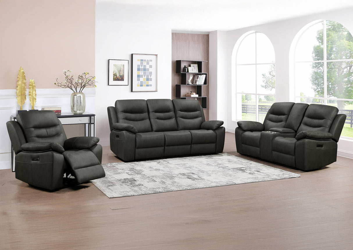 Fuji 3 Seater Recliner Sofa with Power Headrest, USB & USC