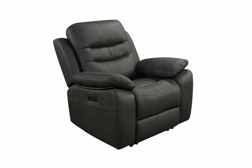 Angled view of the Fuji recliner armchair