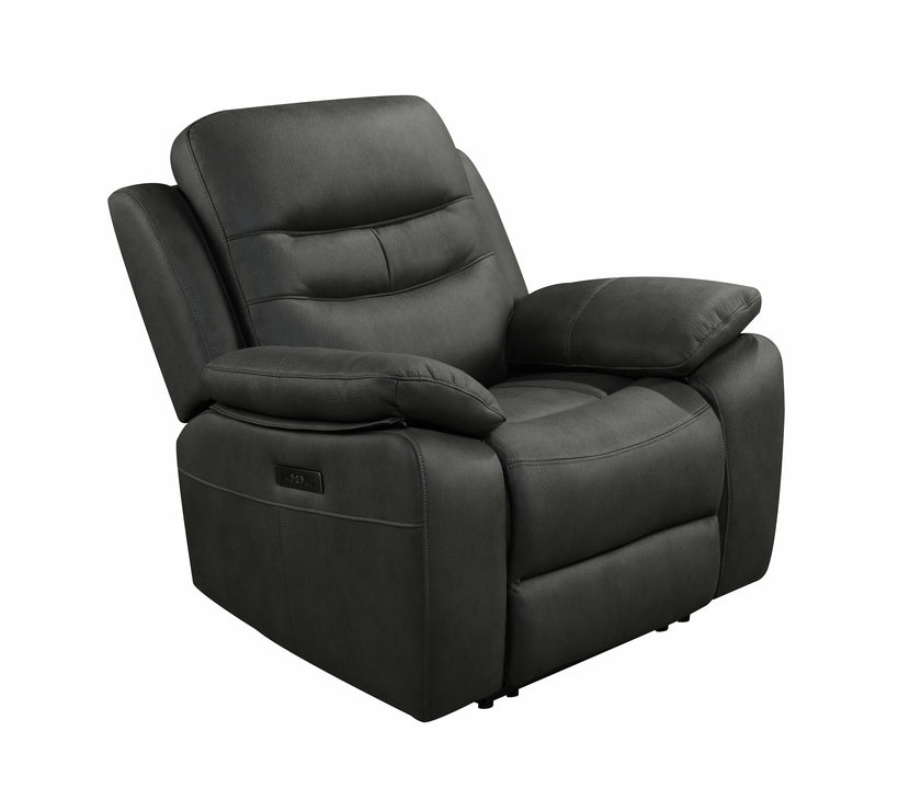 Angled view of the Fuji recliner armchair