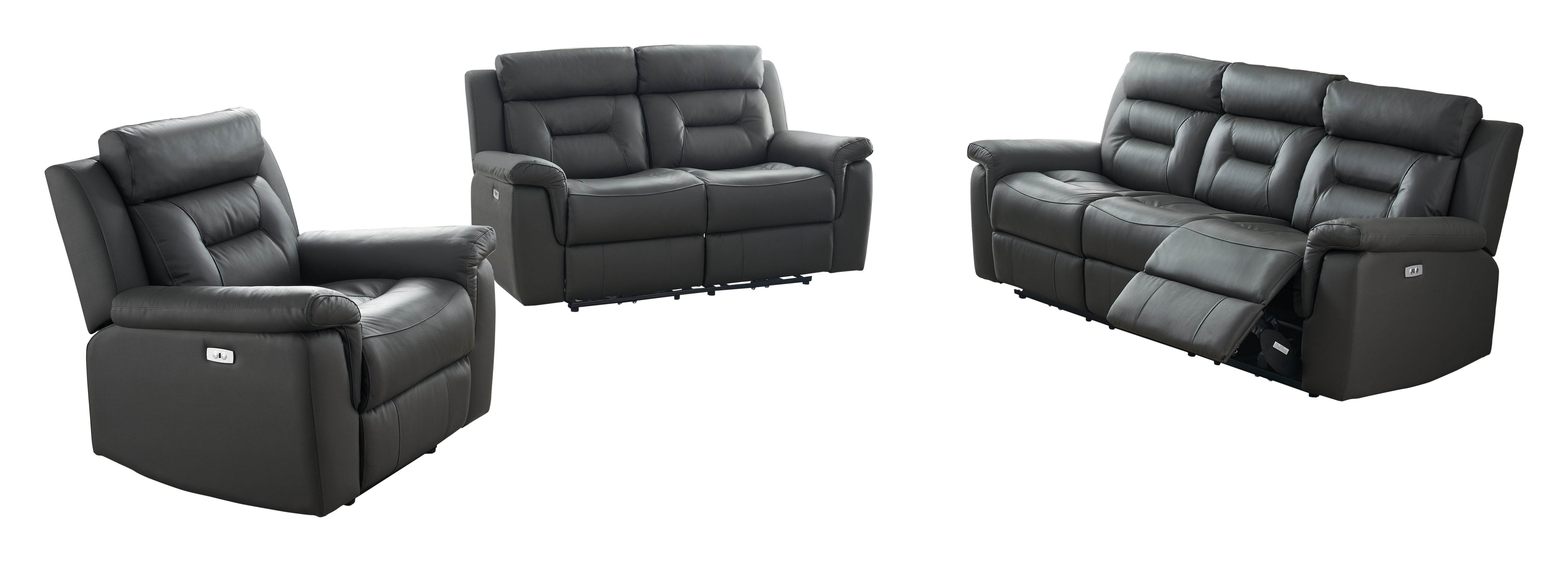 Milan 3 Seater Sofa With Power Recliner and USB port