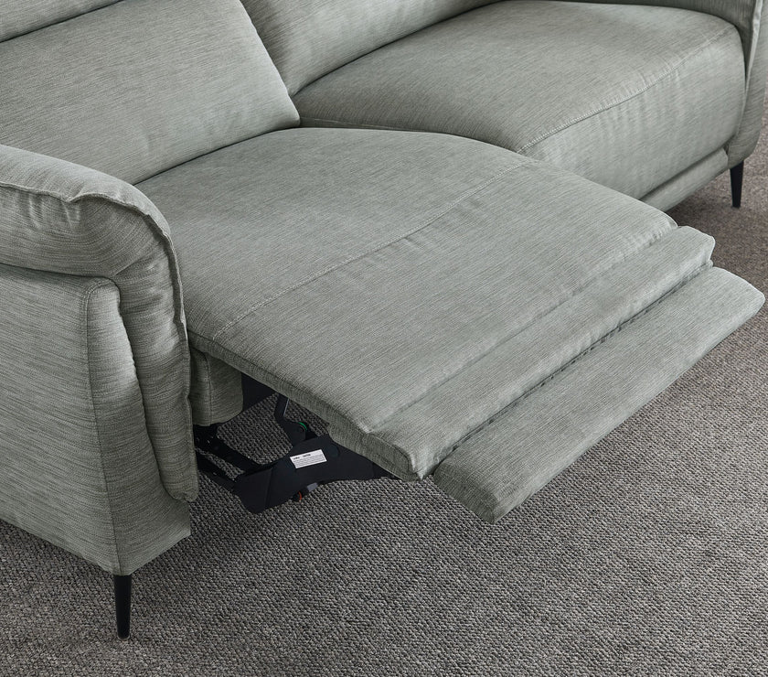 Image of the Kansas 2 Seater Recliner Sofa in a reclined position