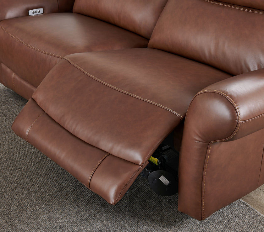 Image of the Nebraska 3 Seater Recliner Sofa being reclined