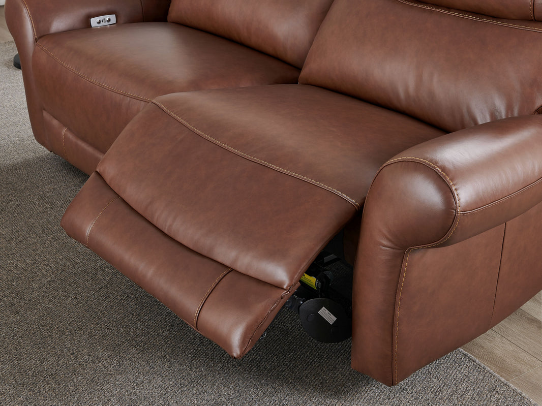 Image of the Nebraska 3 Seater Recliner Sofa being reclined