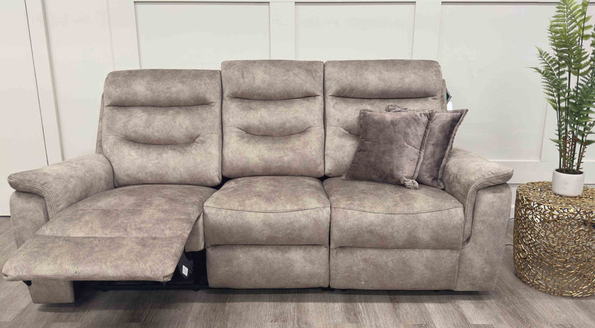 Front view of the Rome 3 Seater Recliner Sofa