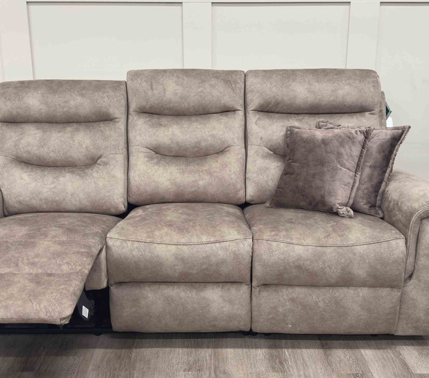 Front view of the Rome 3 Seater Recliner Sofa