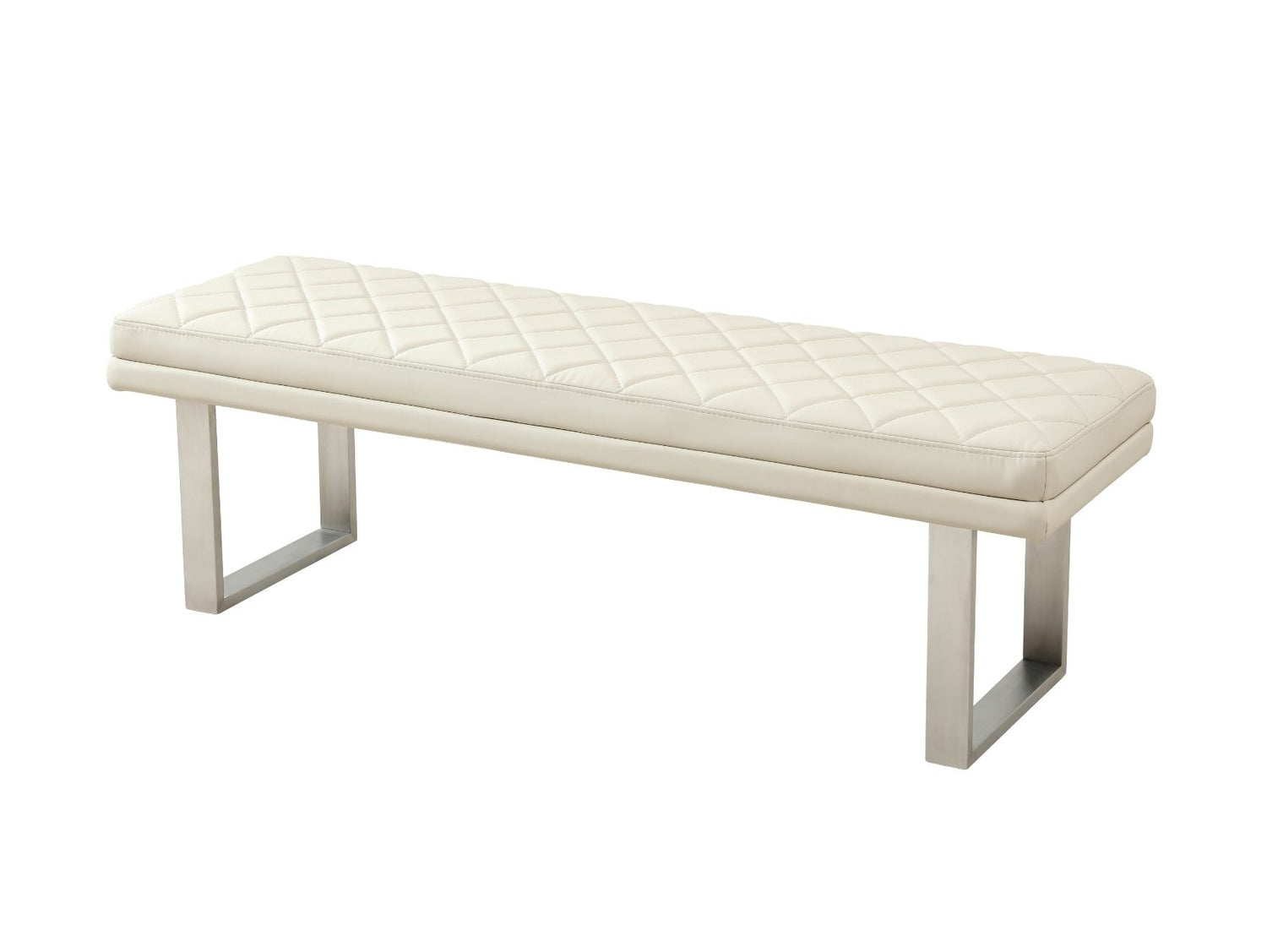 Ivory Dining Set with Bench and Ceramic Table