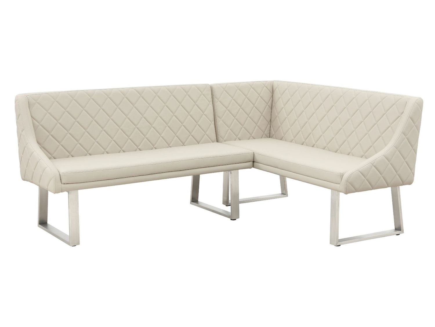 Ivory Dining Set with Bench and Ceramic Table