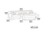 Kallis U-Shape Corner Sofa (Footstool Sold Separately)