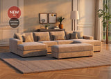 Kallis U-Shape Corner Sofa (Footstool Sold Separately)