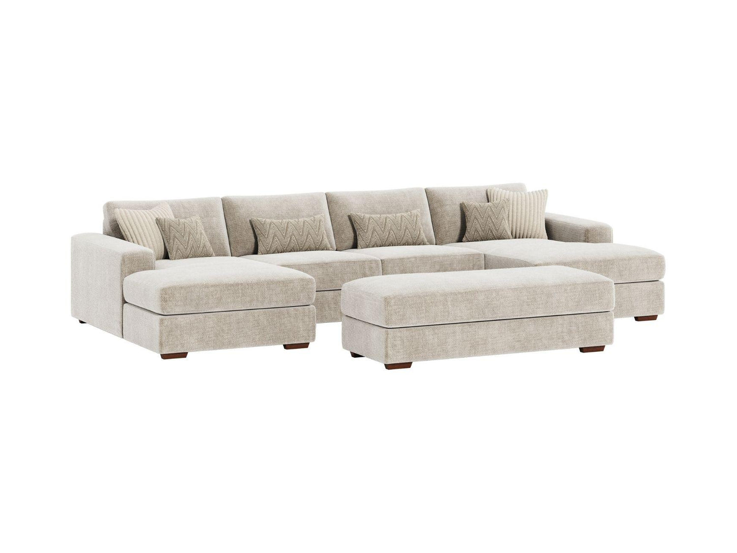 Kallis U-Shape Corner Sofa (Footstool Sold Separately)