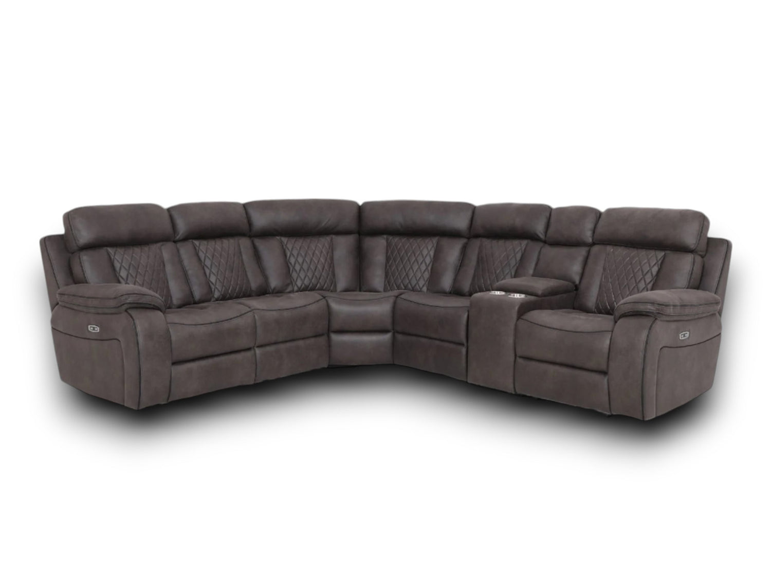 Kobe Corner Recliner Sofa with USB Charging Port and Console