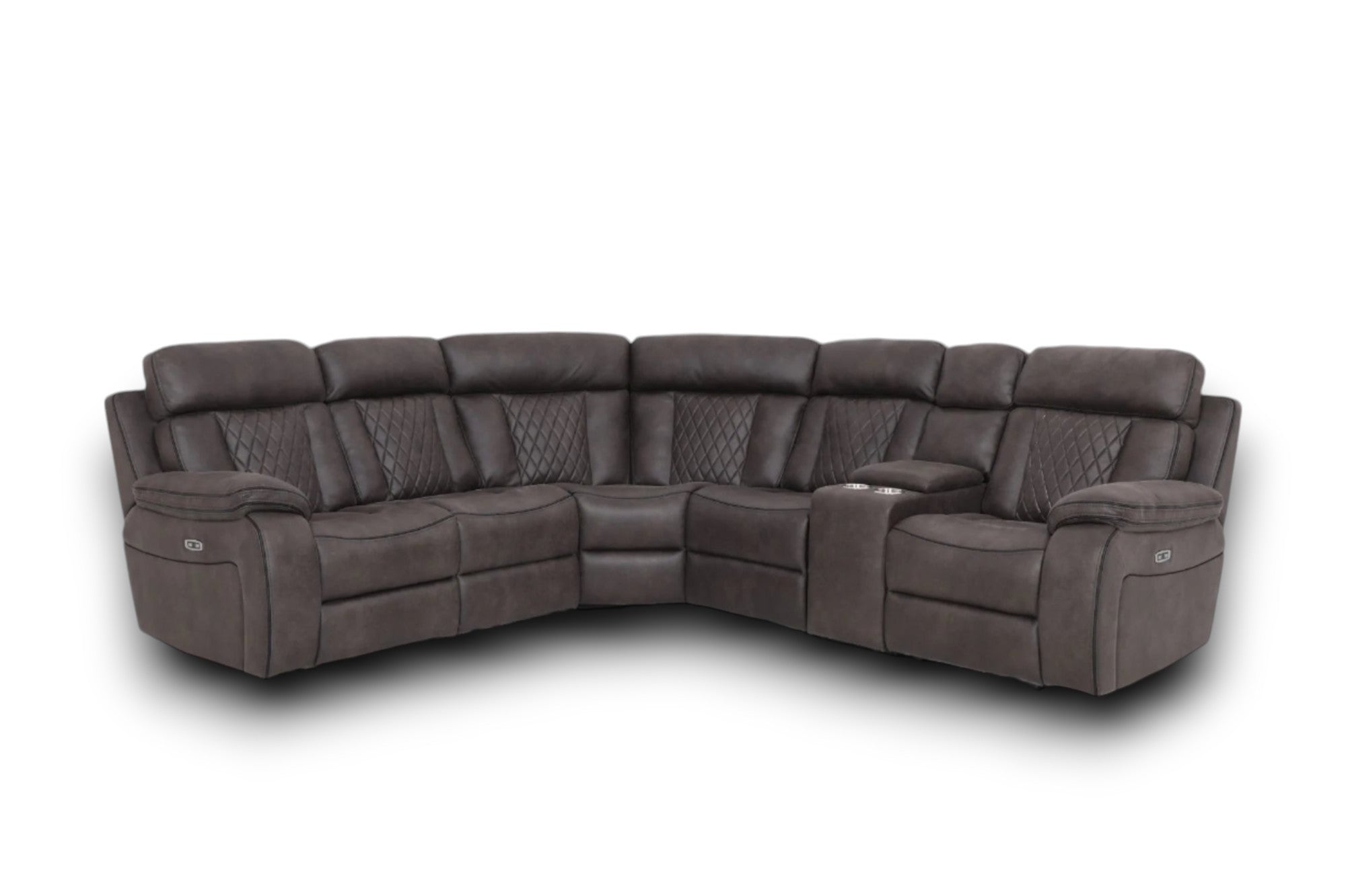 Kobe Corner Recliner Sofa with USB Charging Port and Console