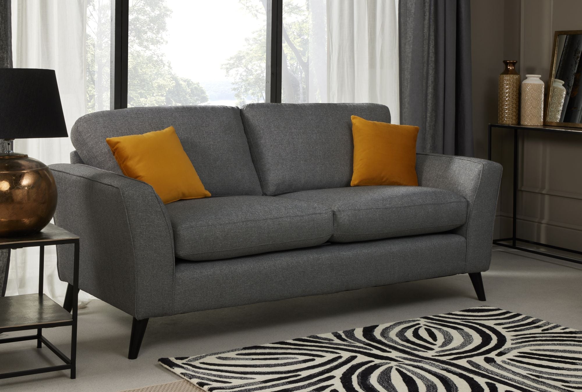 Charcoal grey 3 on sale seater sofa