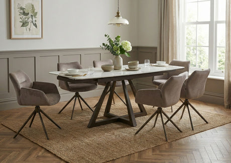 Libra Ceramic Extending Dining Table
