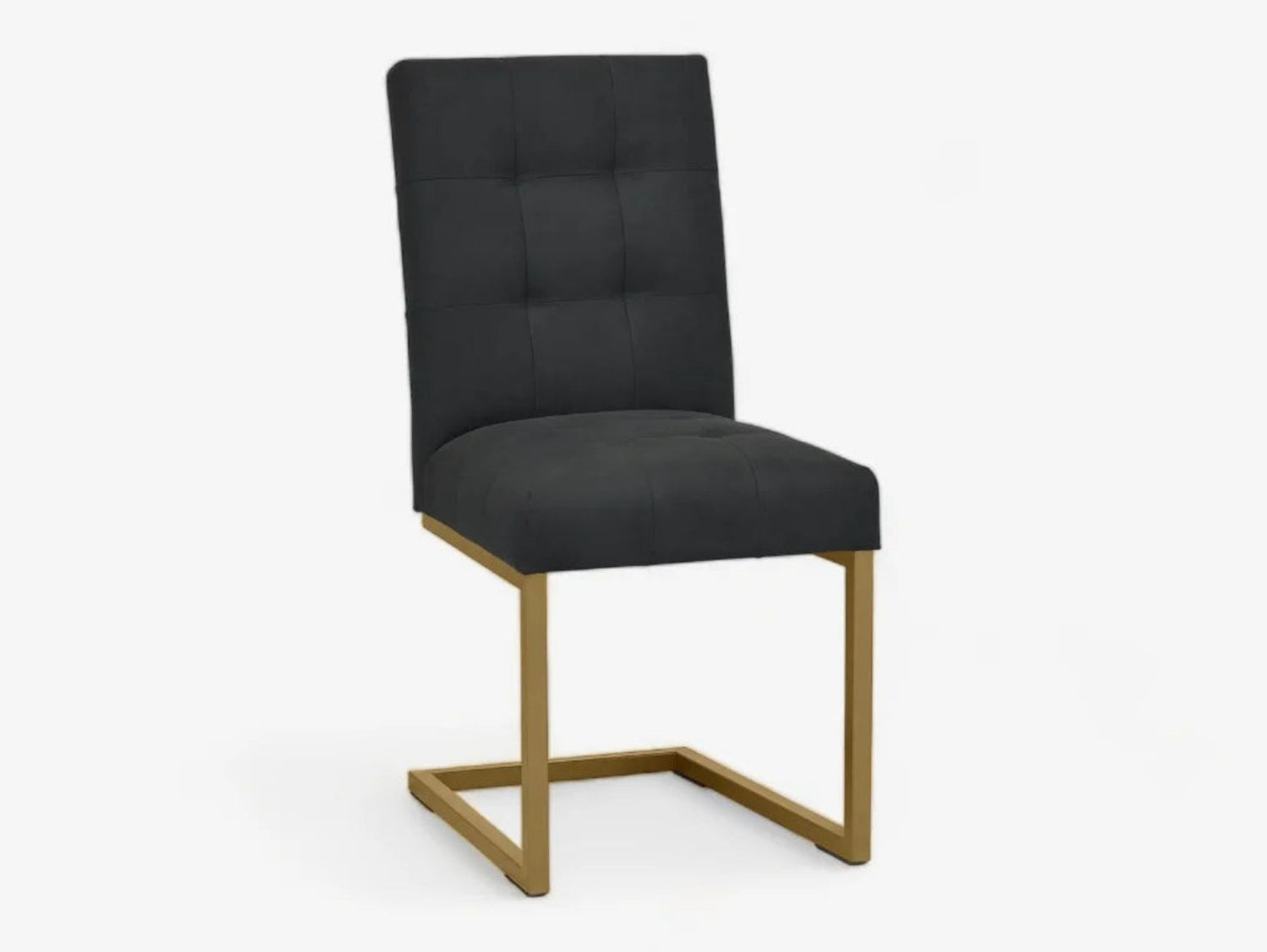 Lindos Cantilever Fumed Oak Dining Chairs - Black Fabric (Sold in Pairs)